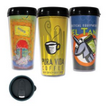 16 Oz. Custom Printed Travel Mug Tumbler W/ 4 Color Imprint